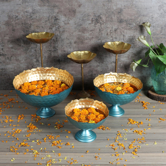 Taj Urli Bowl with Detachable Tealight Holders | Set of 6 | Multiple Colors