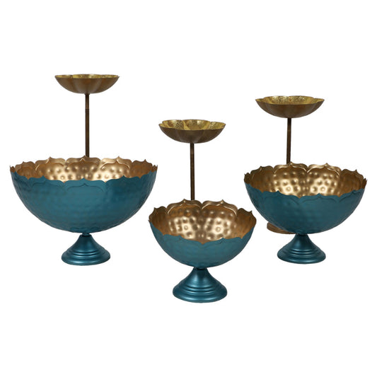 Taj Urli Bowl with Detachable Tealight Holders | Set of 6 | Multiple Colors