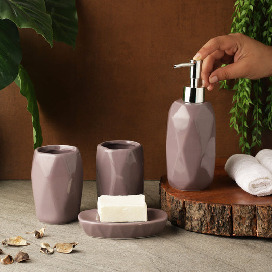 Lilac Bath Accessory Set