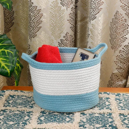 Cotton Dual Handle Basket | 10x7.5 Inches