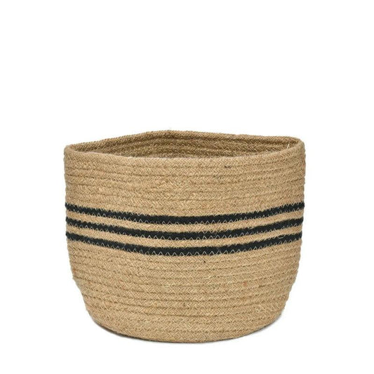 Black Circle Jute Basket | 6 x 6 Inches