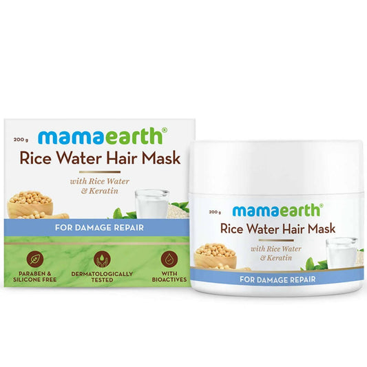Mamaearth Rice Water Hair Mask with Rice Water & Keratin - 200 gm