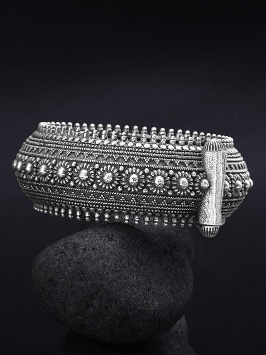 Rubans Oxidised Silver Plated Handcrafted Filligree Bracelet