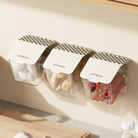 Wall Hanging Seasoning Storage Box With Lid