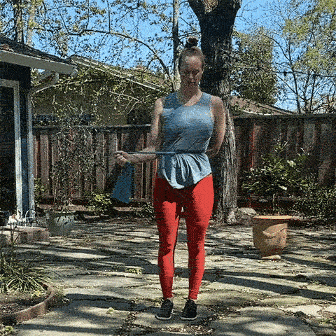 Animated gif of Breanna demonstrating the External Rotation exercise