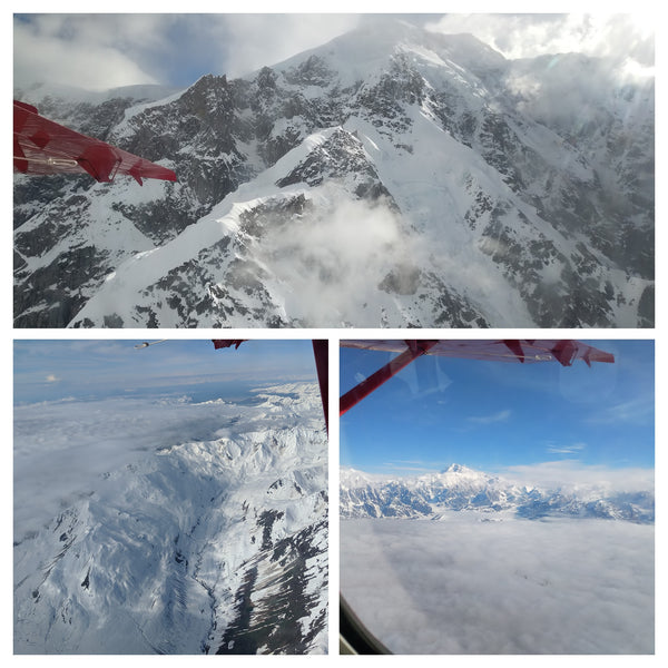 Views of Denali from the airplane window.