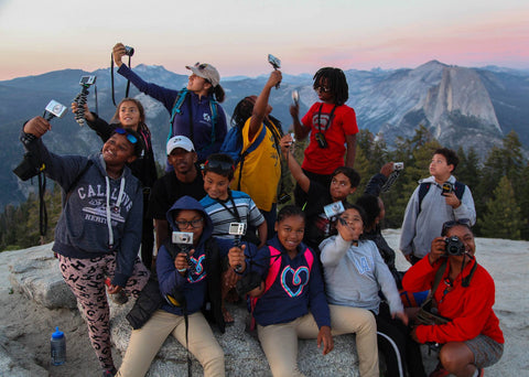 Group of R.O.C.K kids posing for a group picture in Yosemite.