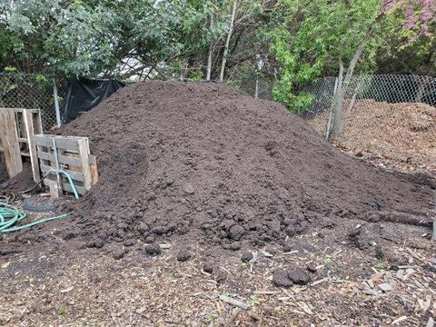 Mound of compost