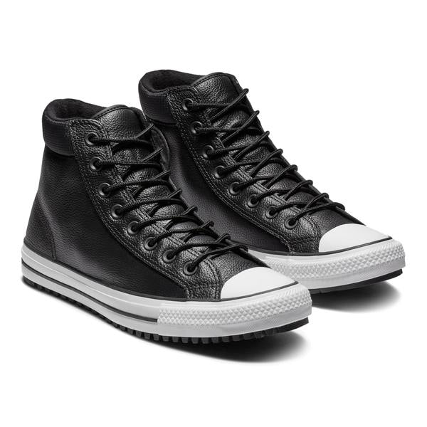 mens black leather converse high tops