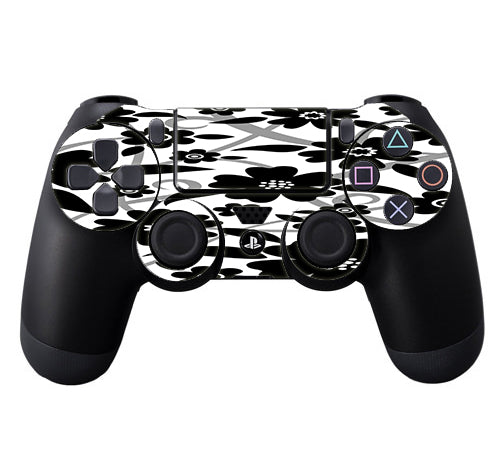 black and white ps4 controller