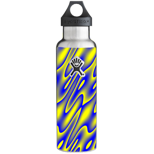 blue and yellow hydro flask
