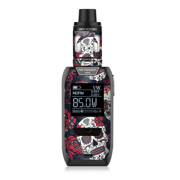 Sugar Skulls Red Black Dia De Los Vaporesso Revenger Mini 85w Skin