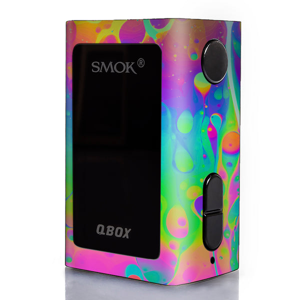 Trippy Tie Die Colors Dripping Lava Smok Qbox 50w tc Skin