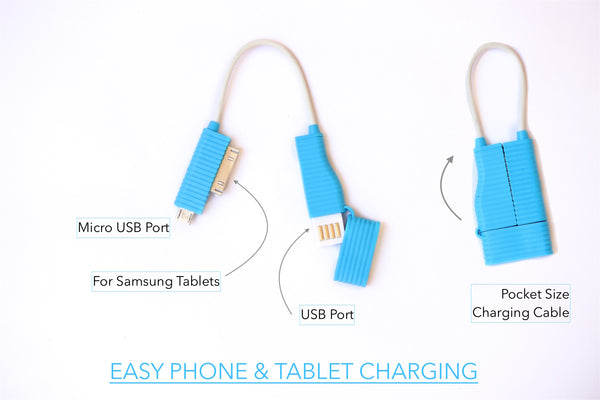 Pocket Size Charging Cable for Samsung Phones and Tablets