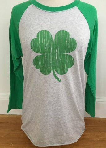 green baseball tee