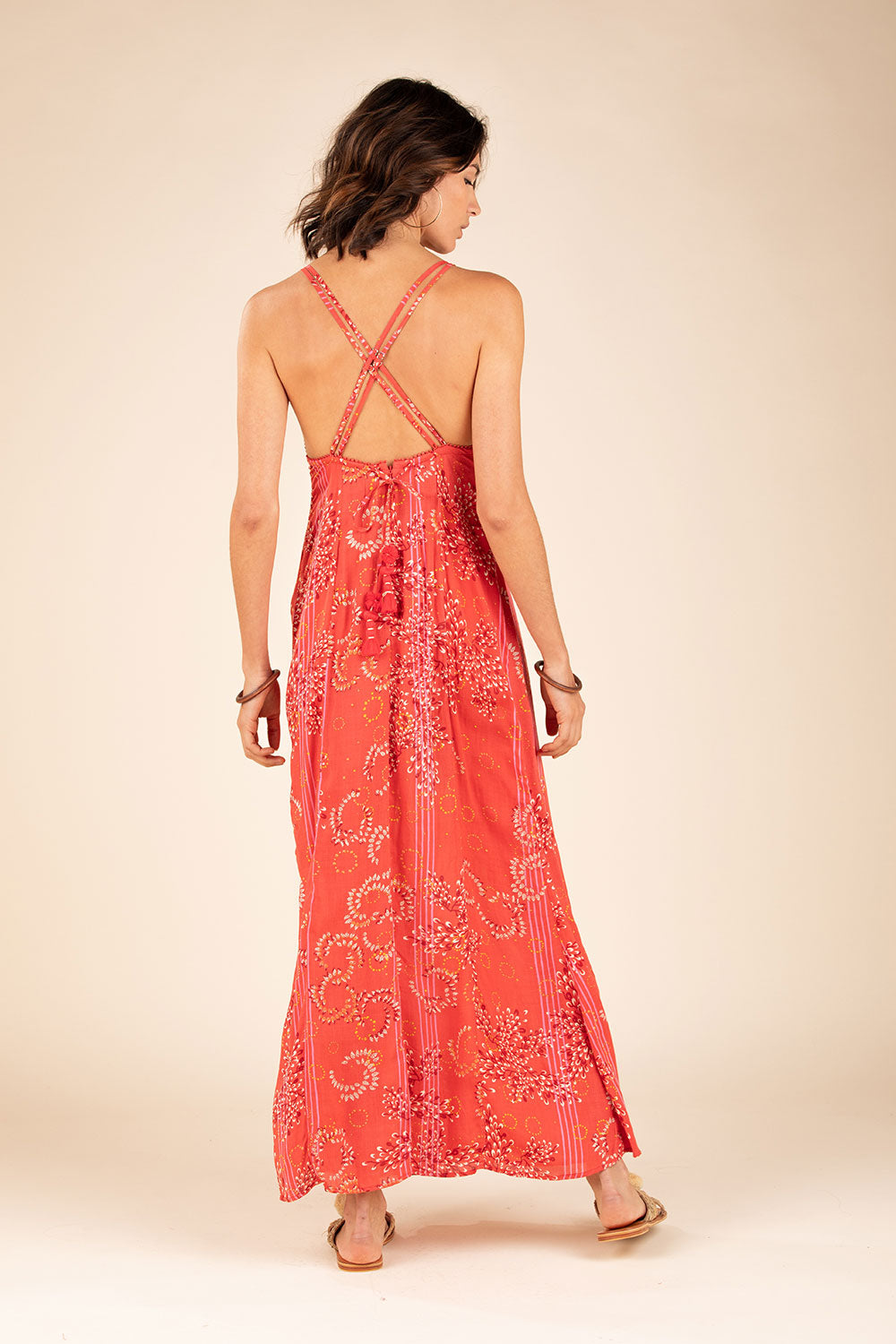 Long Dress Elsa Open Back - Pink Ameline