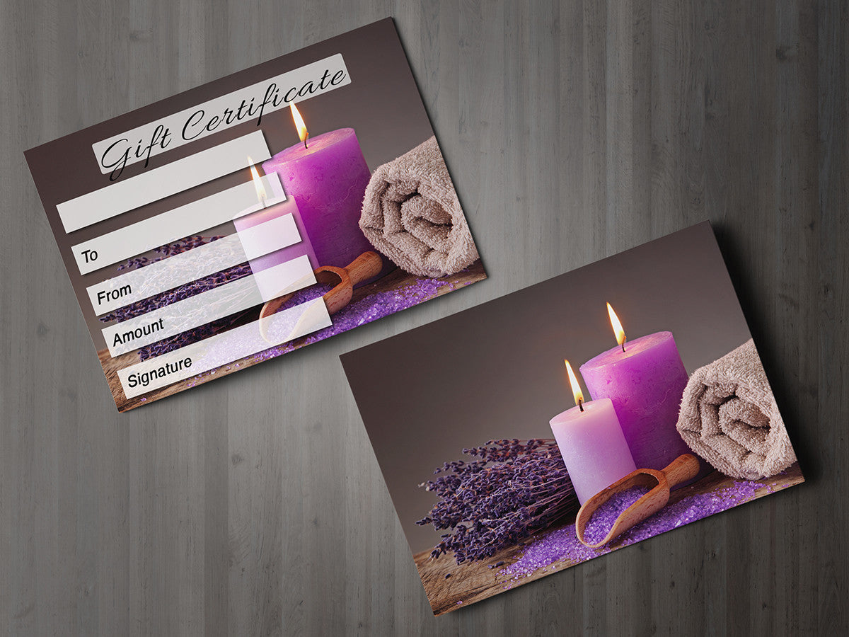 T Voucher Card For Massage Beauty Salons Hairdressers Therapists Beauty Stationery
