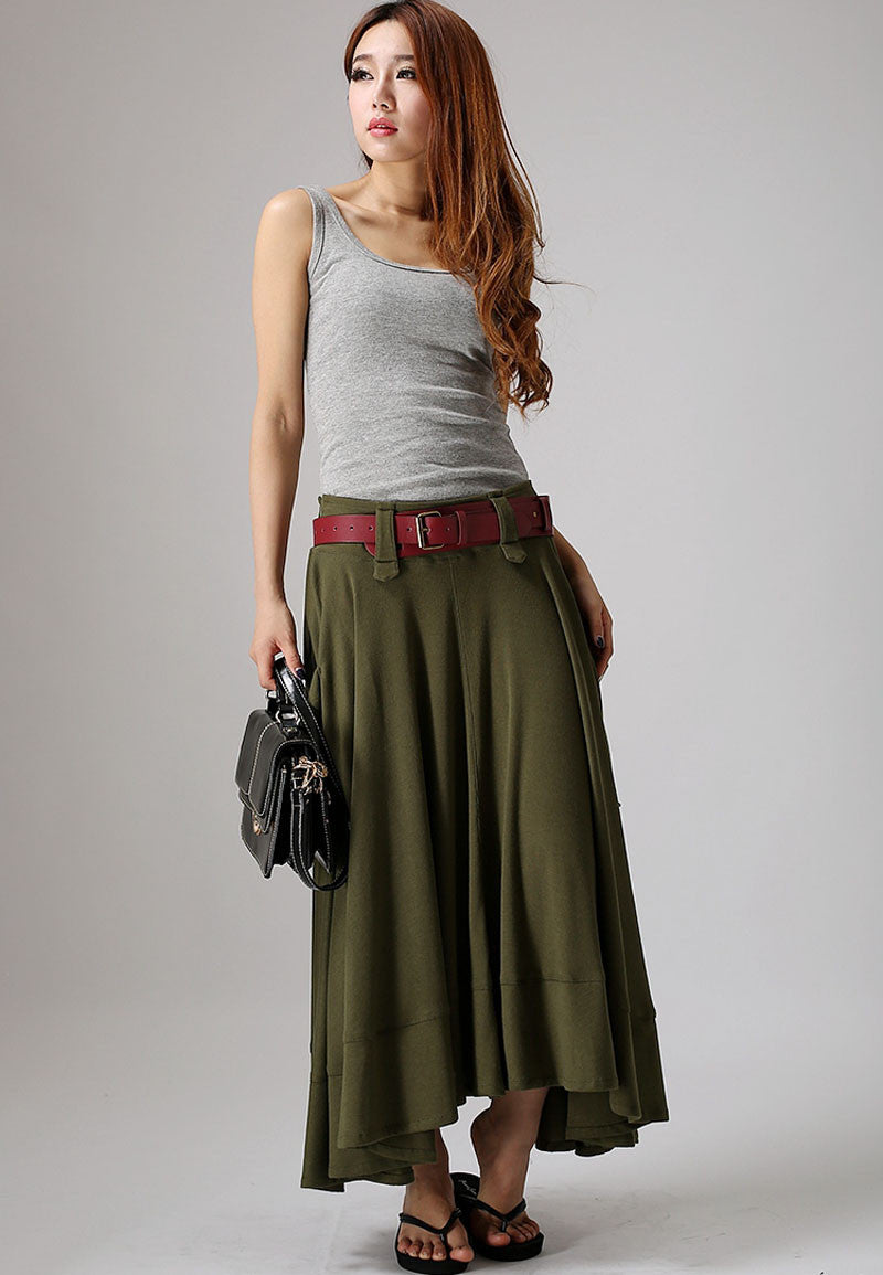 army maxi skirt