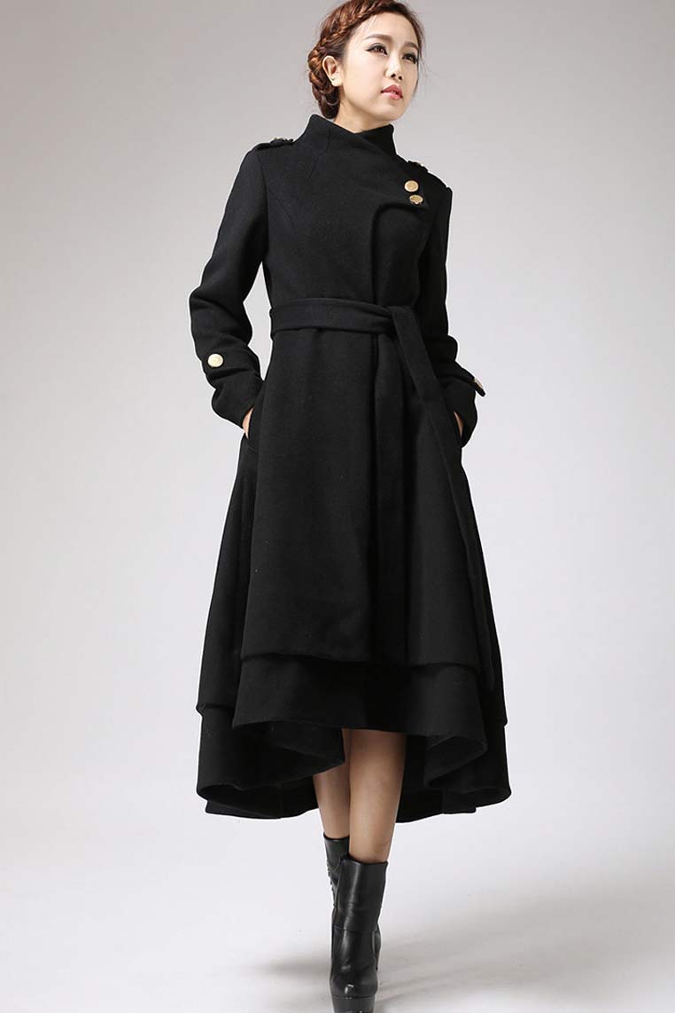 long black dress coat ladies