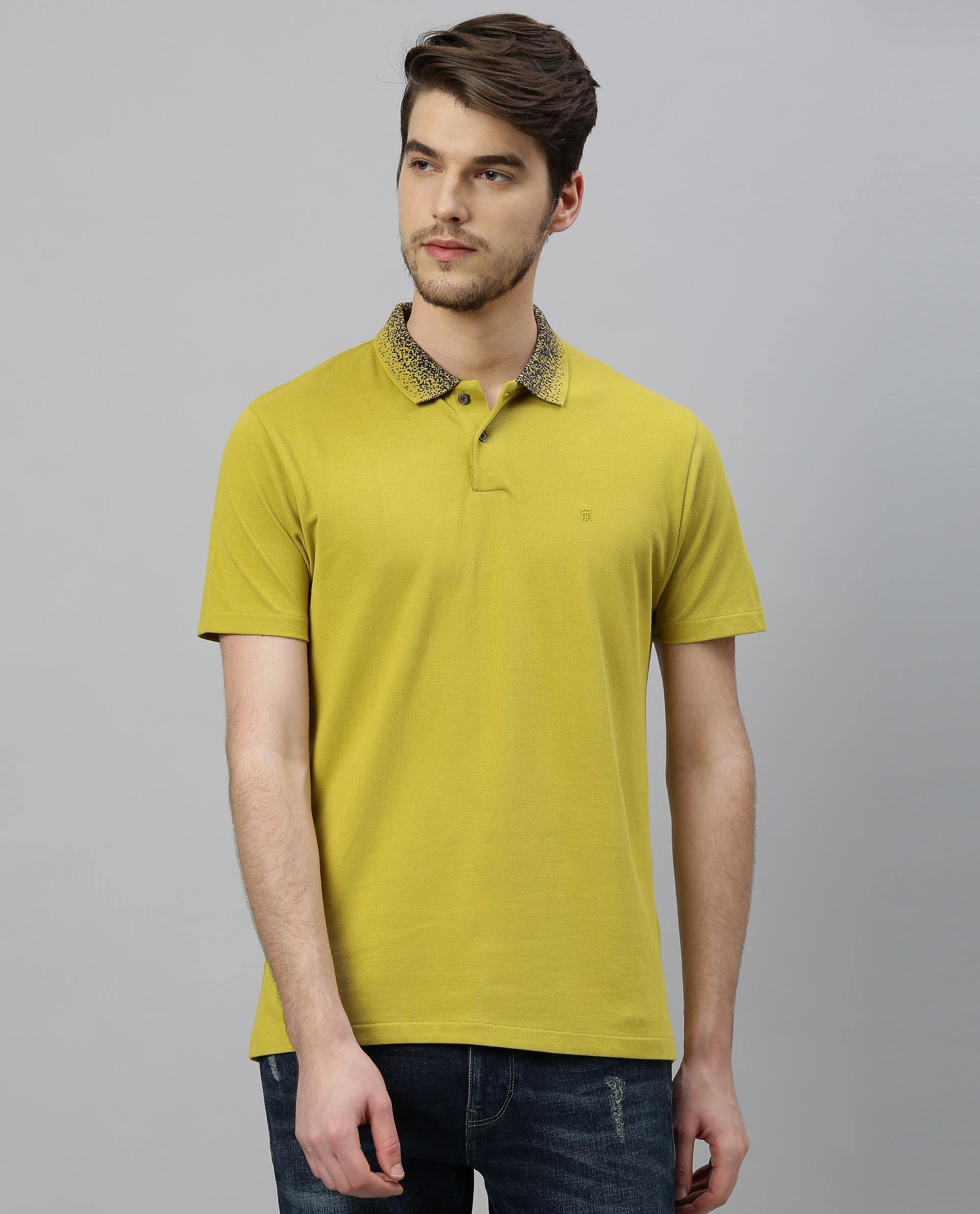 Sprinkle-2-Pima Polo T-shirt-Yellow POLO RARE RABBIT