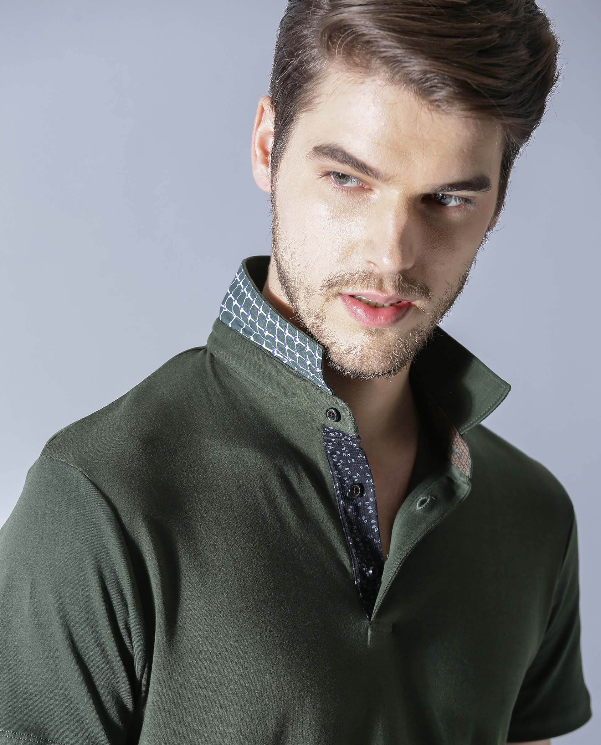 REVERT-CONTEMPORARY POLOS-OLIVE POLO RARE RABBIT