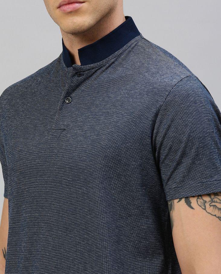 CLIPPER-PIMA POLO T SHIRT-NAVY POLO RARE RABBIT