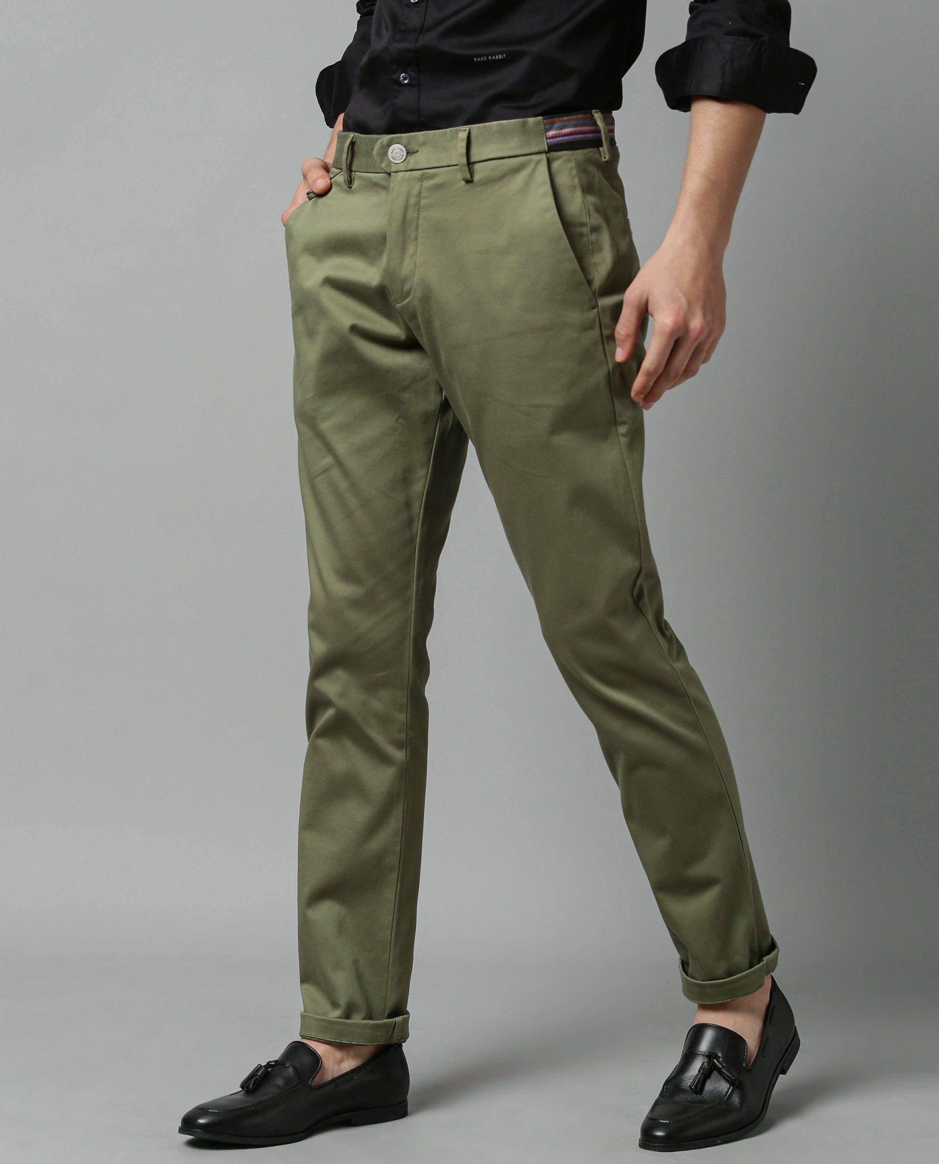 DARO-FL-GREEN TROUSERS RARE RABBIT