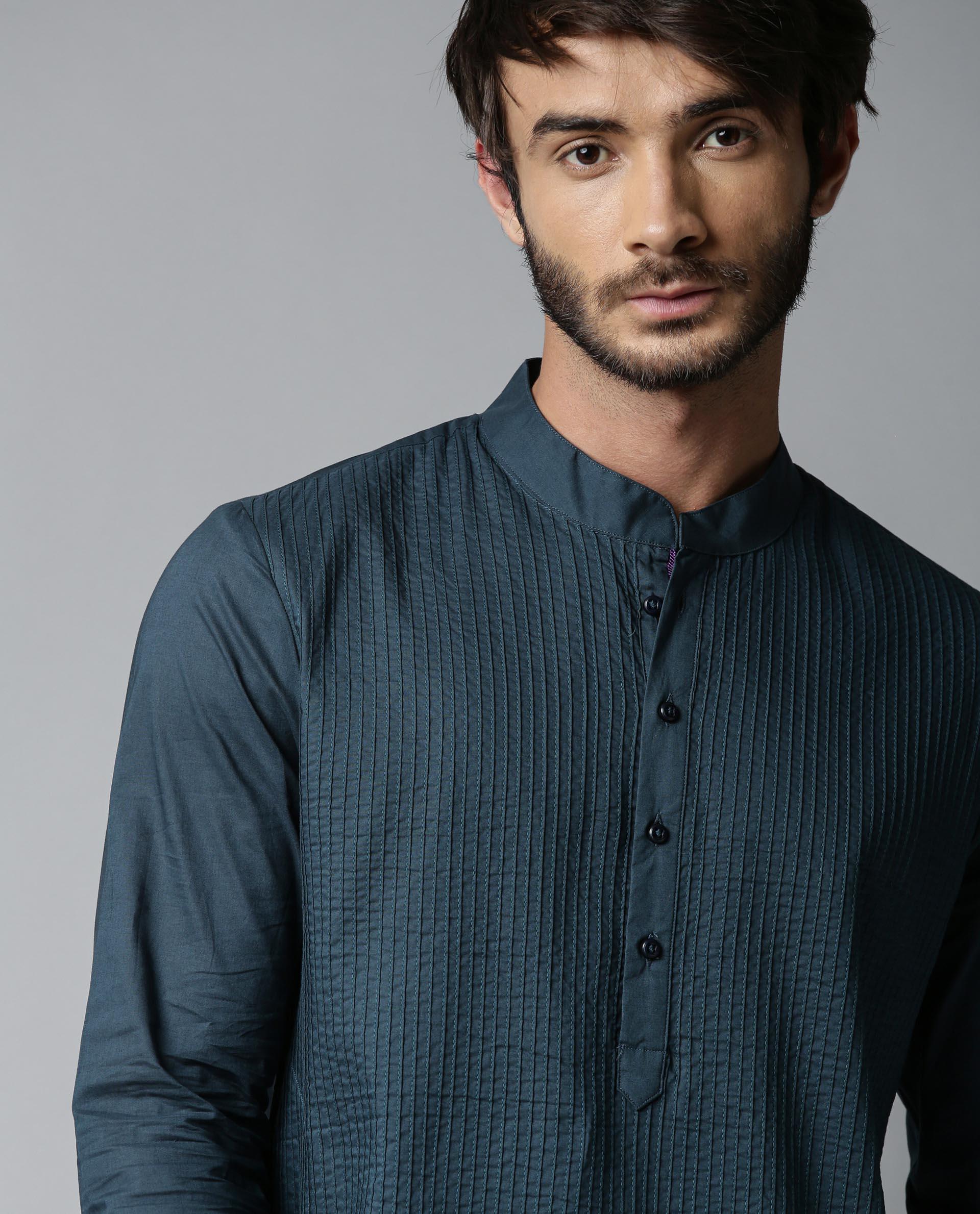 NOLAN-KURTA-PETROL KURTA RARE RABBIT
