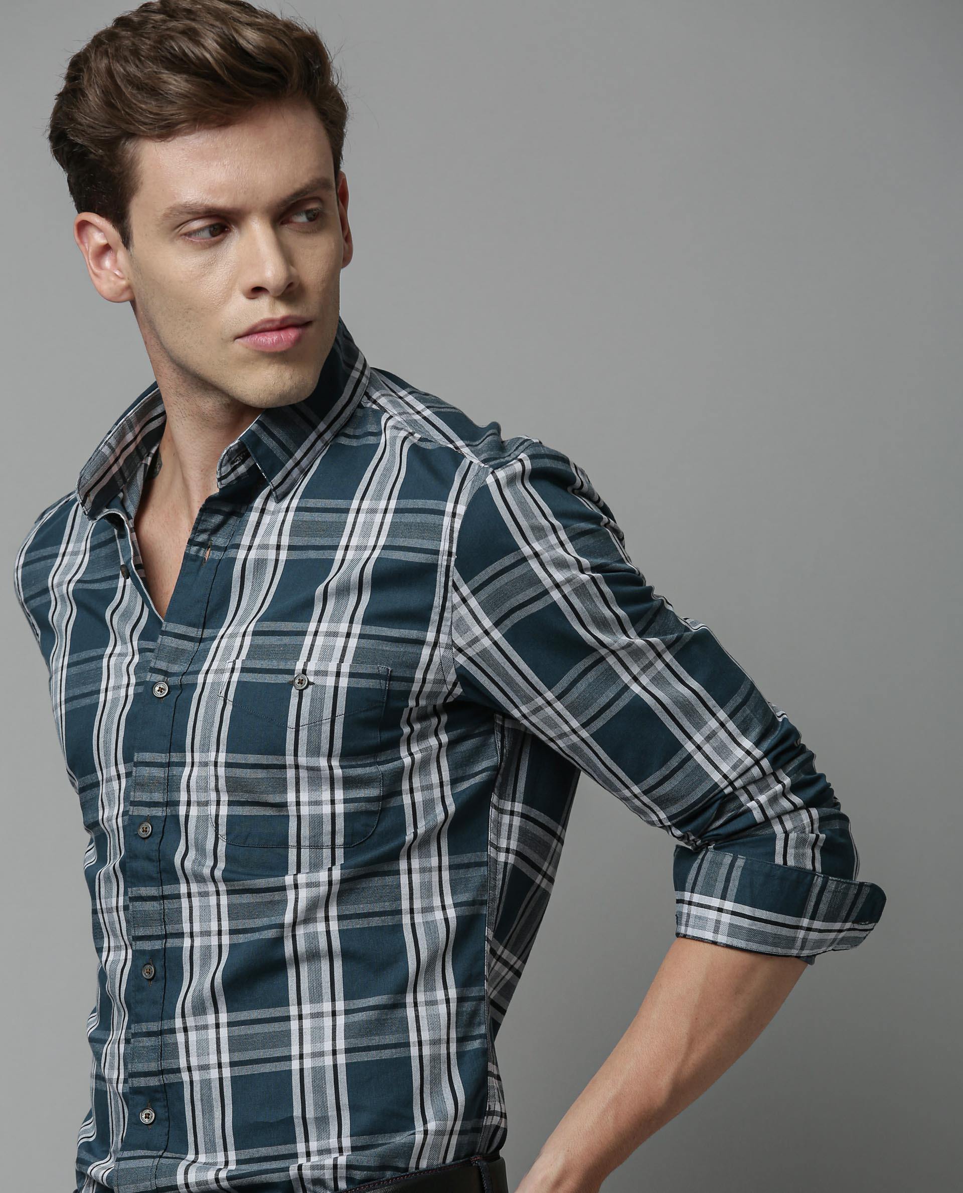 HAWK-CHECK SHIRT-GREEN SHIRT RARE RABBIT