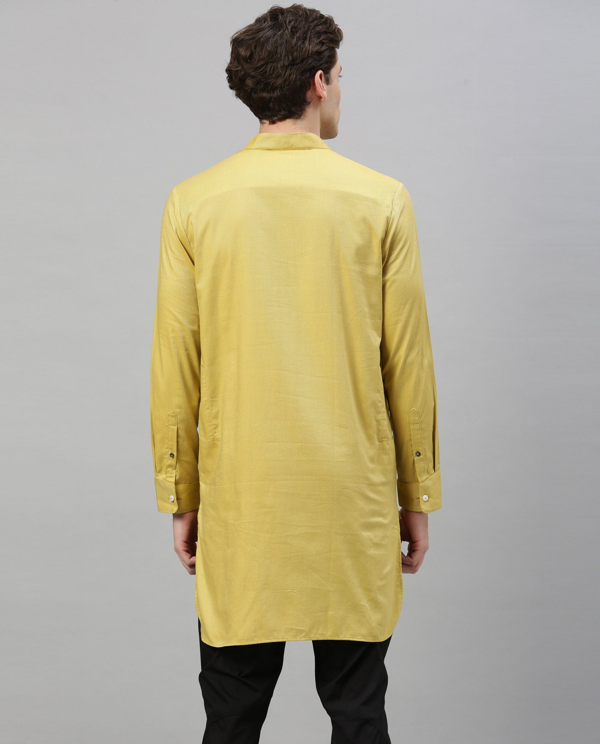 CELEB-MEN'S KURTA-YELLOW KURTA RARE RABBIT