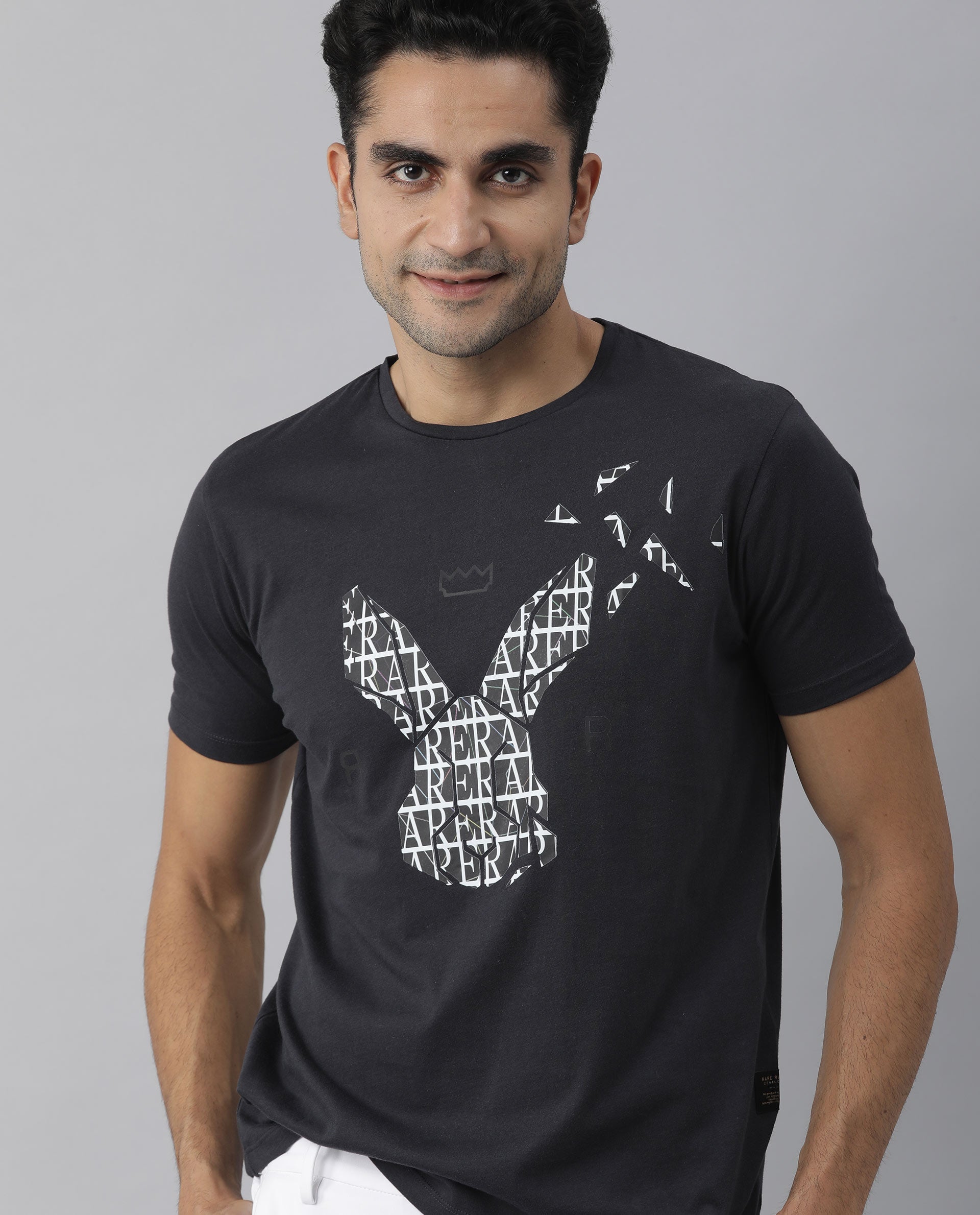 LASSO-GRAPHIC DESIGN MENS TSHIRT-GREY