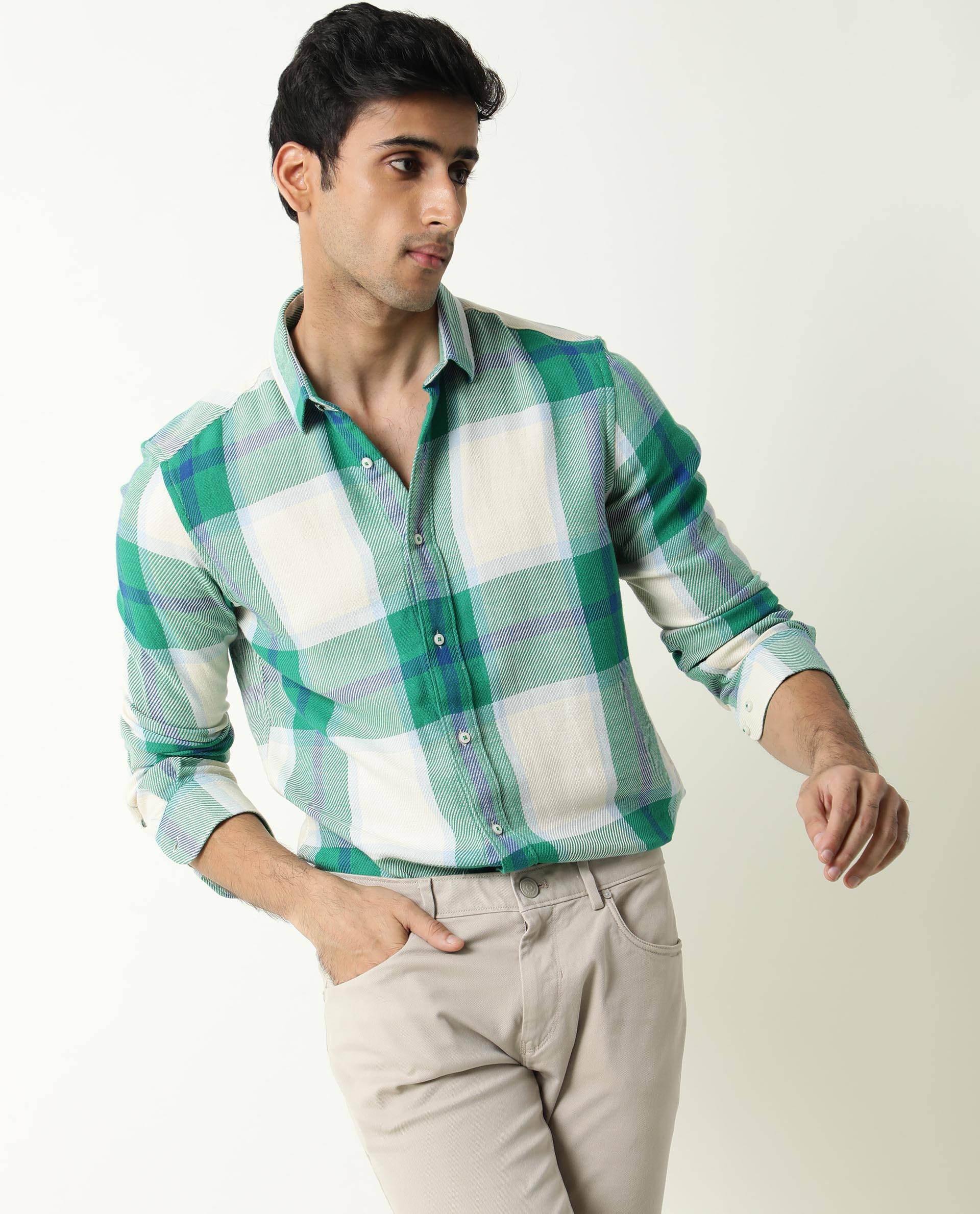 AGDA-GREEN SHIRT RARE RABBIT
