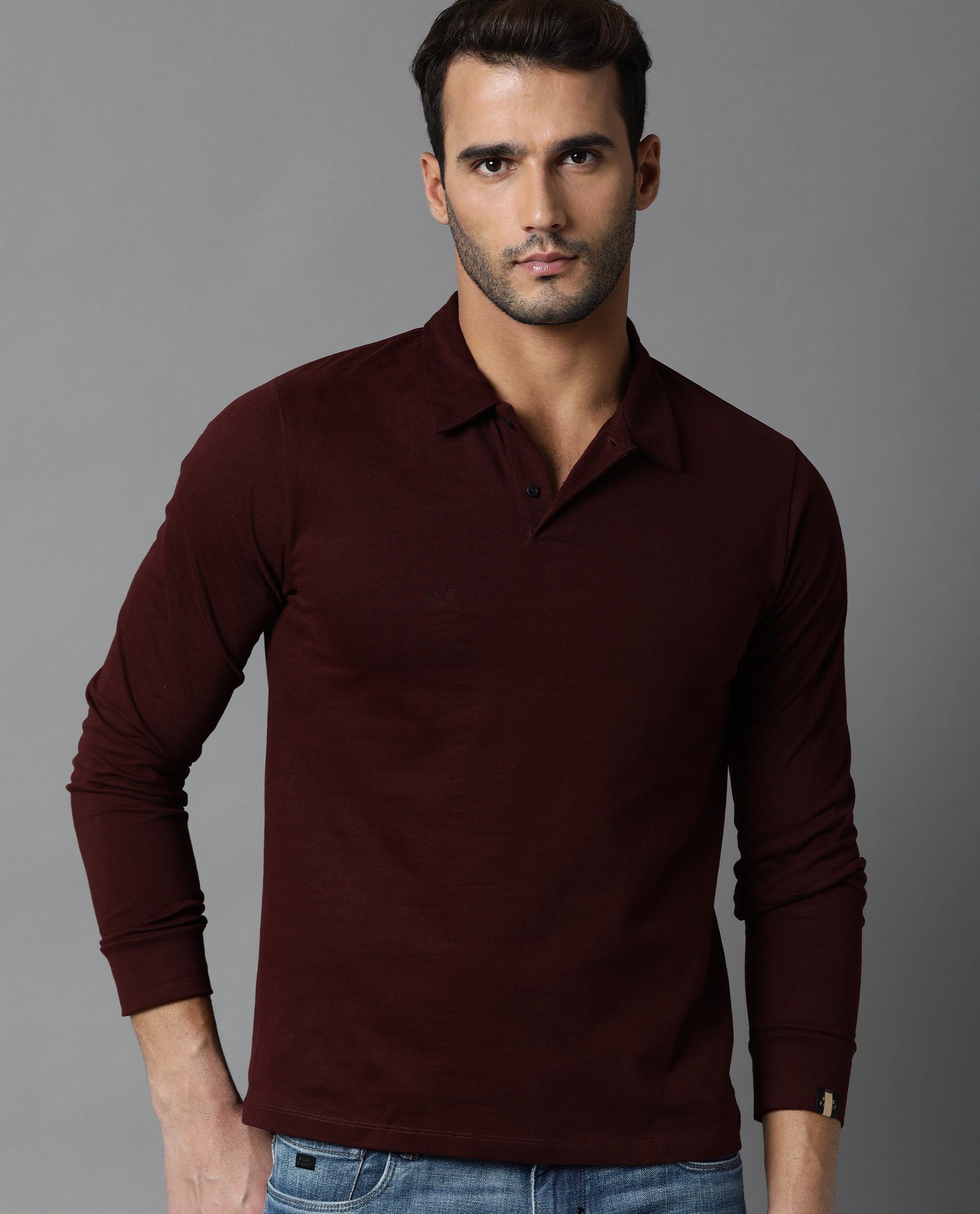 FEEL- MENS POLO - MAROON POLO RARE RABBIT