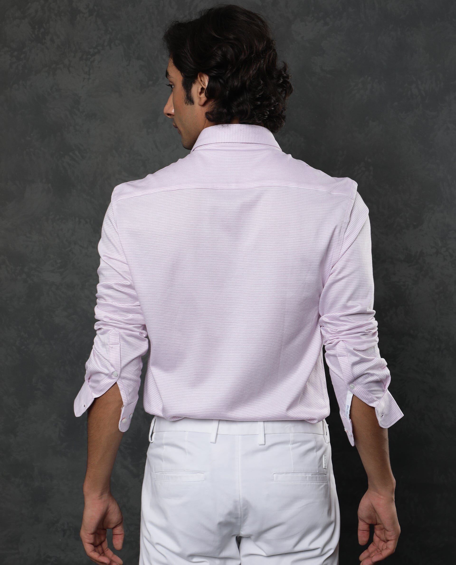 FAY-MENS SOLID SHIRT-PINK SHIRT RARE RABBIT