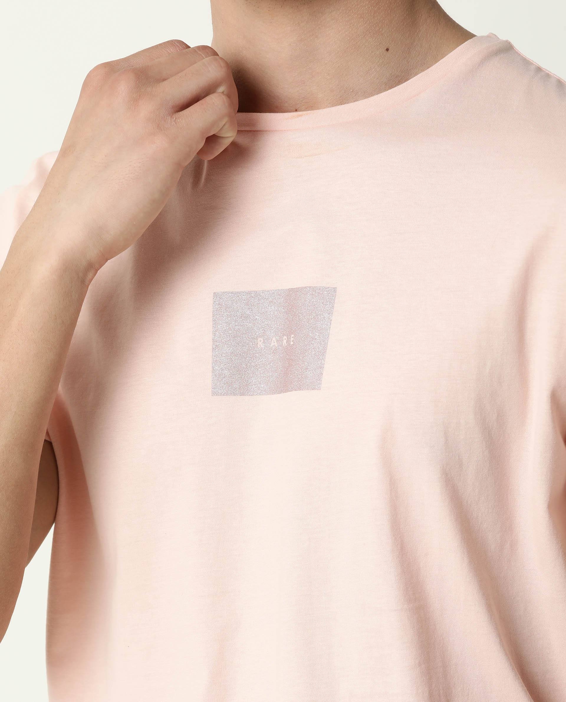 PEA-MENS GRAPHIC DESIGN TSHIRT-PEACH T-SHIRT RARE RABBIT