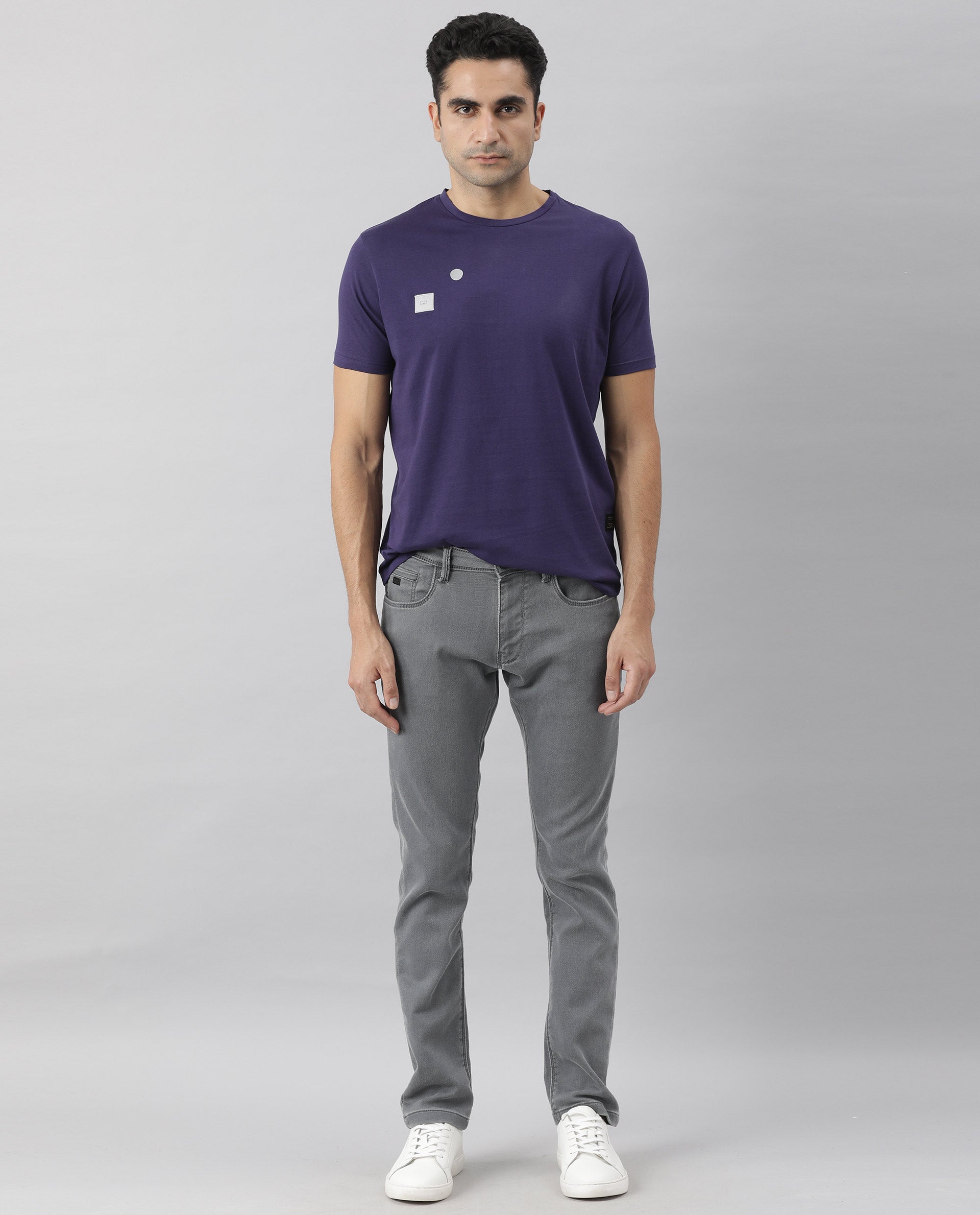 MYRIA-SLIM FIT BASIC MENS TSHIRT-PURPLE