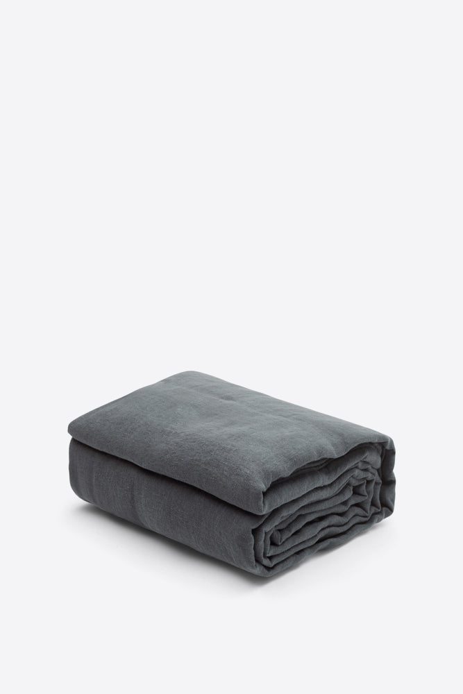 Linen Duvet Cover Charcoal Oggetto