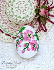 handmade beaded easter egg