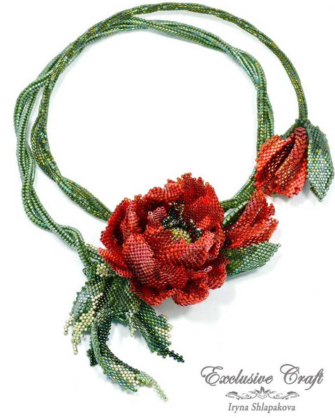 bead embroidered jewelry exclusive craft