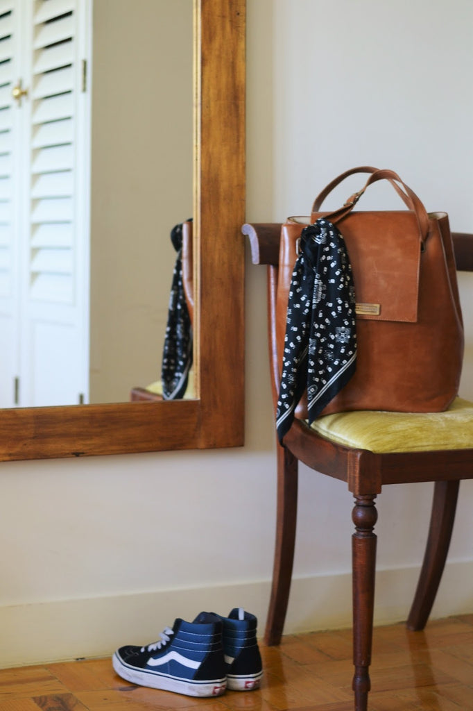 Women LARGE BAG in brown LEATHER 