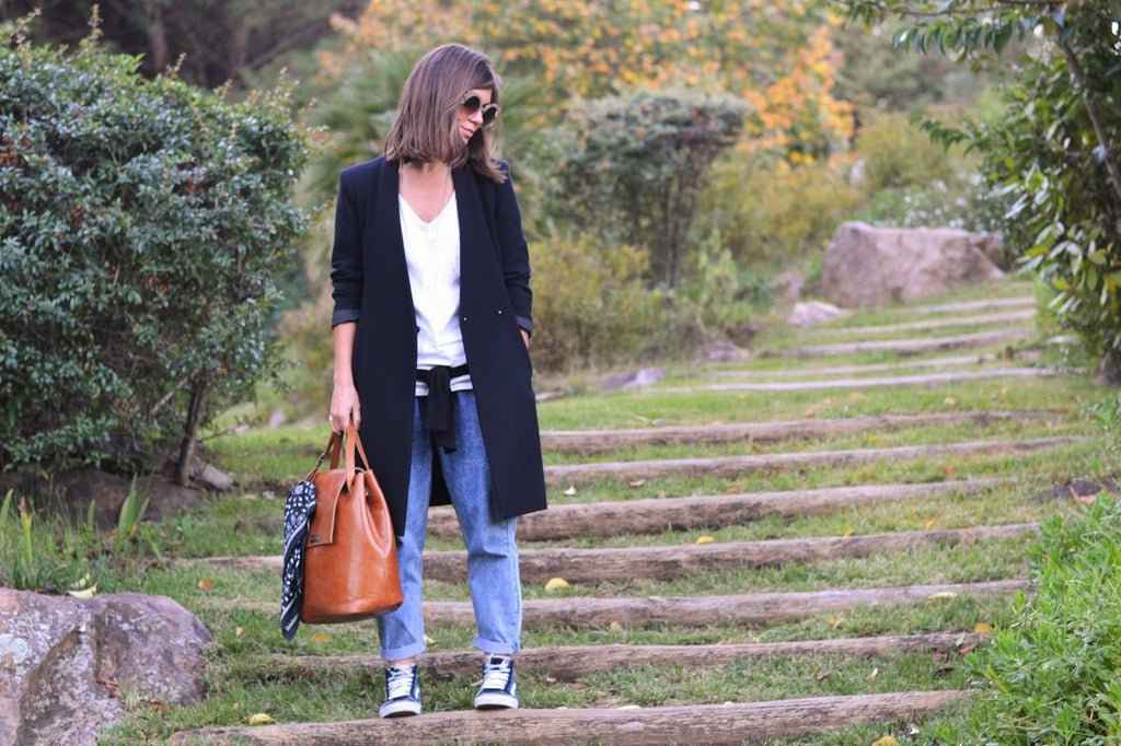 brown handbag outfit for work 