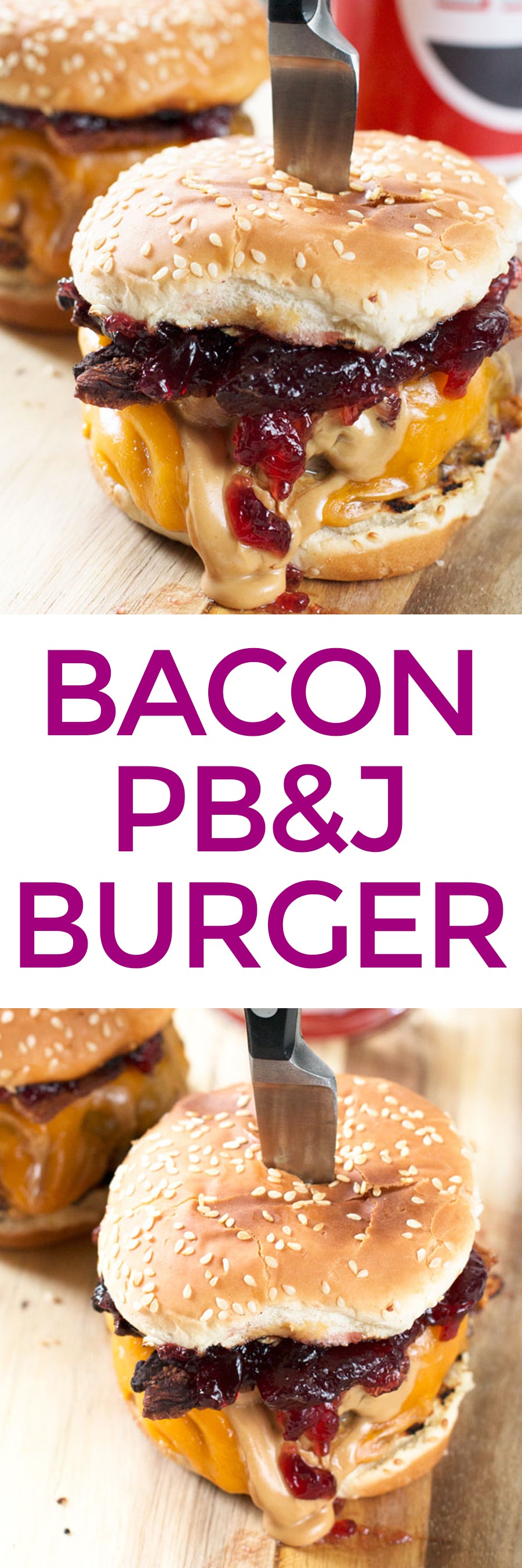 Bacon PB&J Burger | pigofthemonth.com #peanutbutter #jelly #grilling