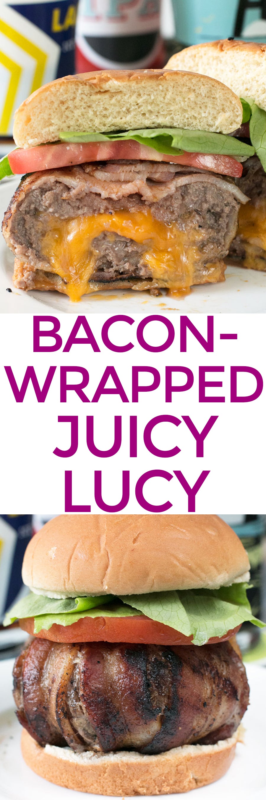 Bacon-Wrapped Juicy Lucy | pigofthemonth.com #baconwrapped #burger #grilling