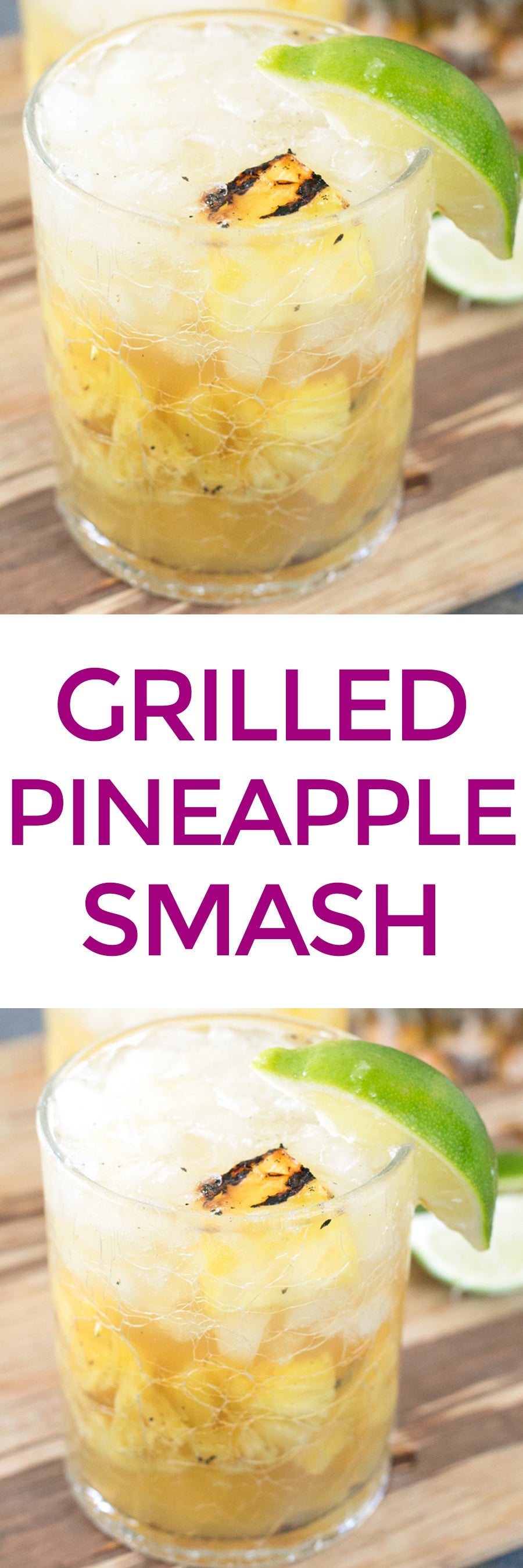 Grilled Pineapple Smash | pigofthemonth.com #grilled #pineapple #cocktail