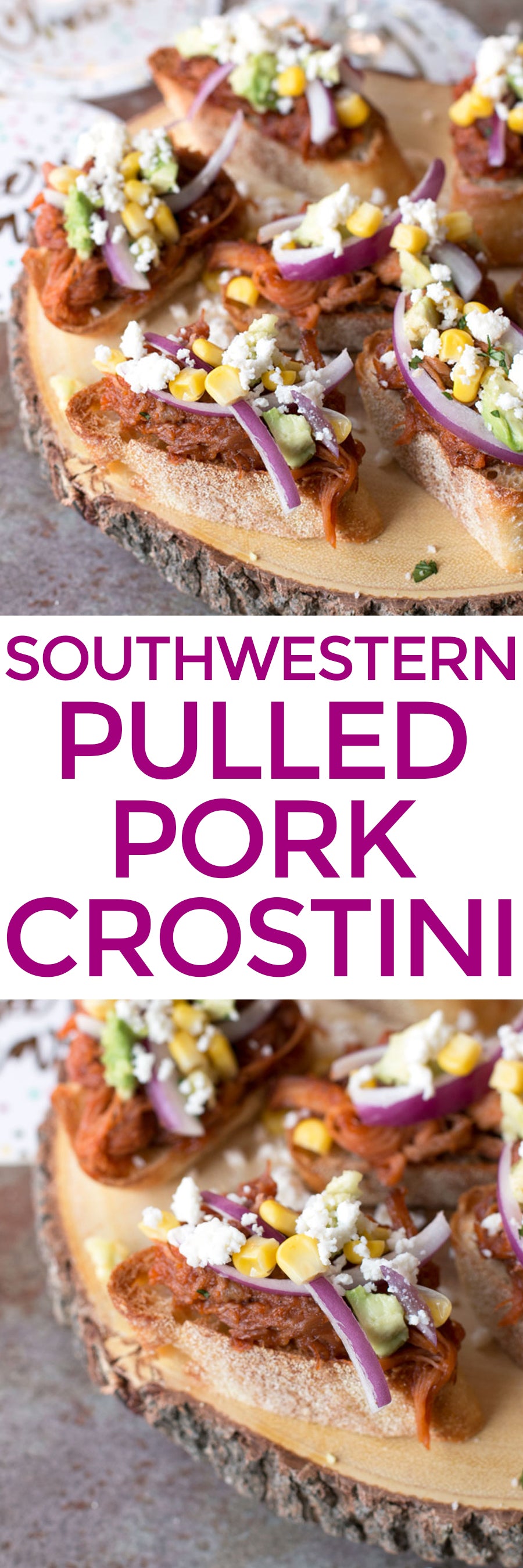 Southwestern Pulled Pork Crostini | pigofthemonth.com #BBQ #barbecue #pork #recipe