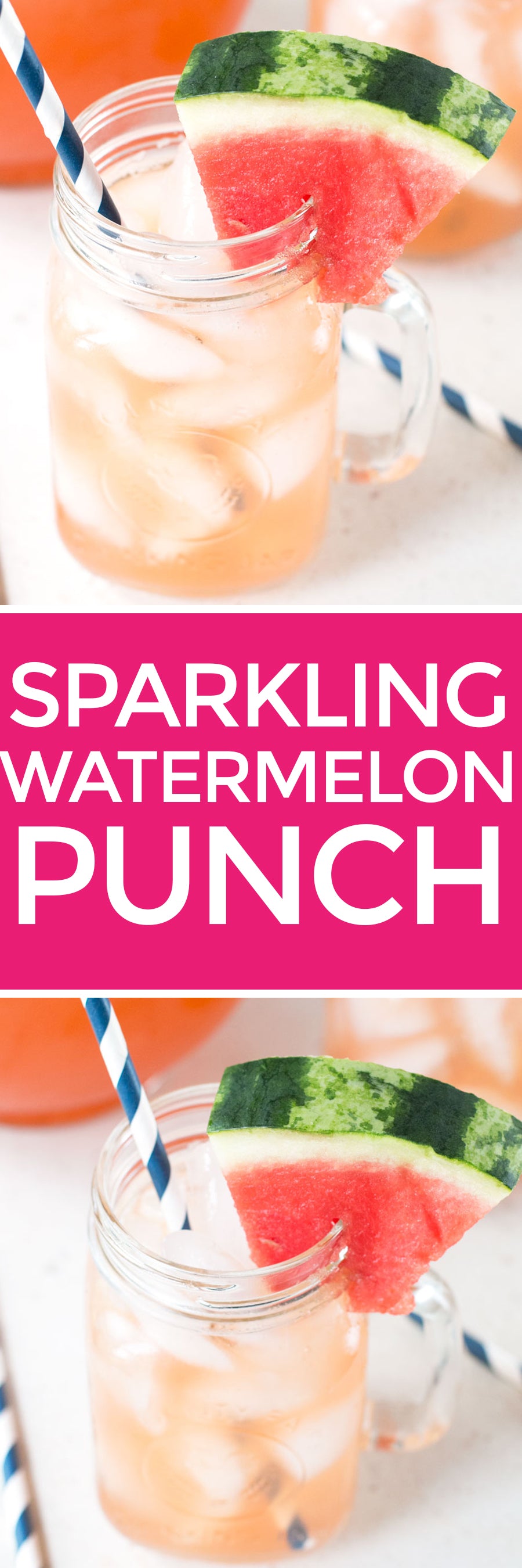 Sparkling Watermelon Punch | pigofthemonth.com #cocktail #libation #summer