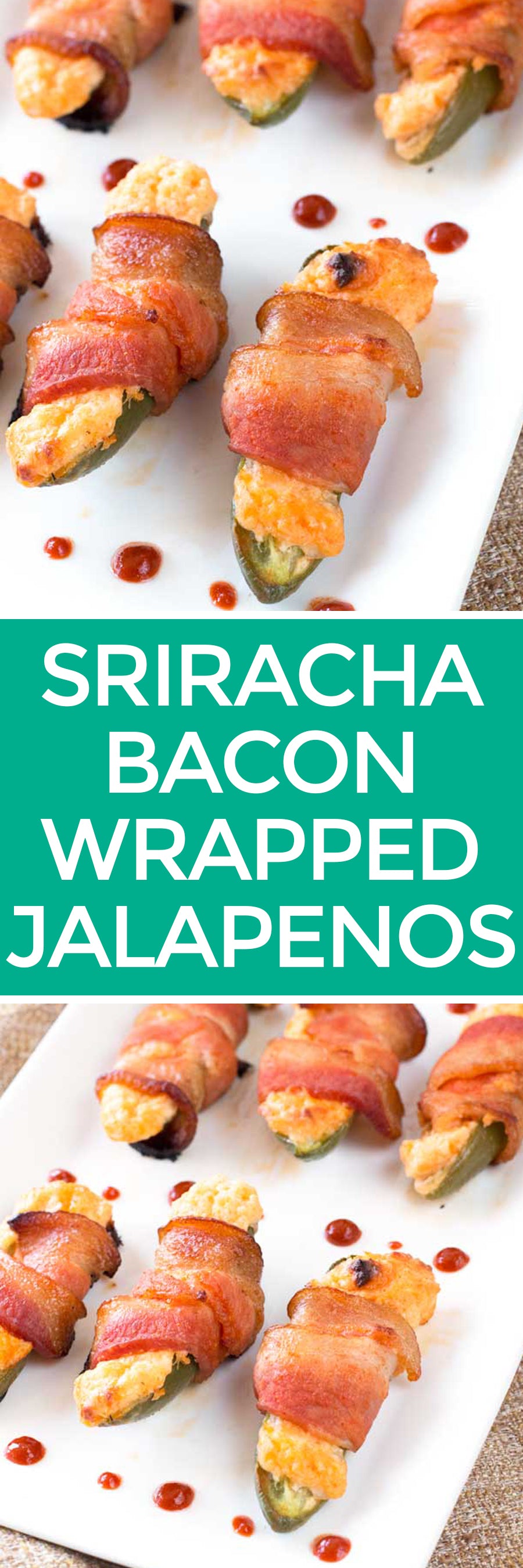 Sriracha Bacon Wrapped Jalapeños | pigofthemonth.com #sriracha #bacon #tailgating