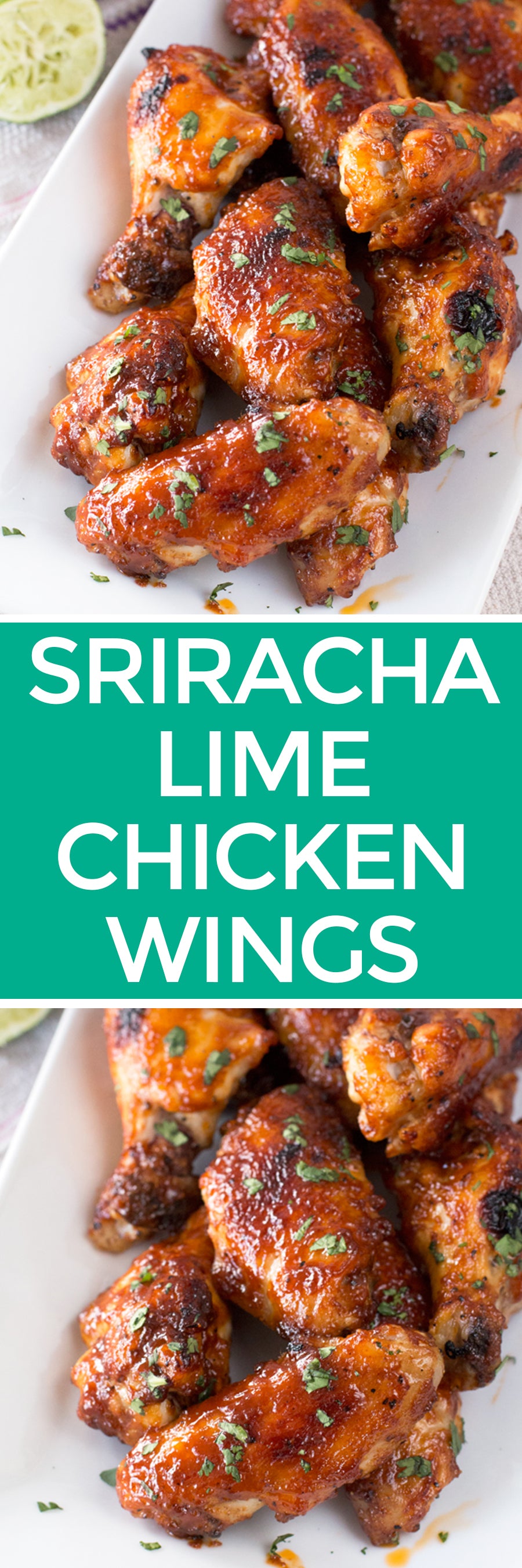 Sriracha Lime Chicken Wings | pigofthemonth.com