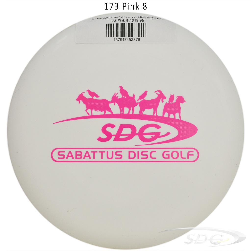 tsa-nerve-muse-uv-color-shift-sdg-goats-birds-disc-golf-putter 173 Pink 8 