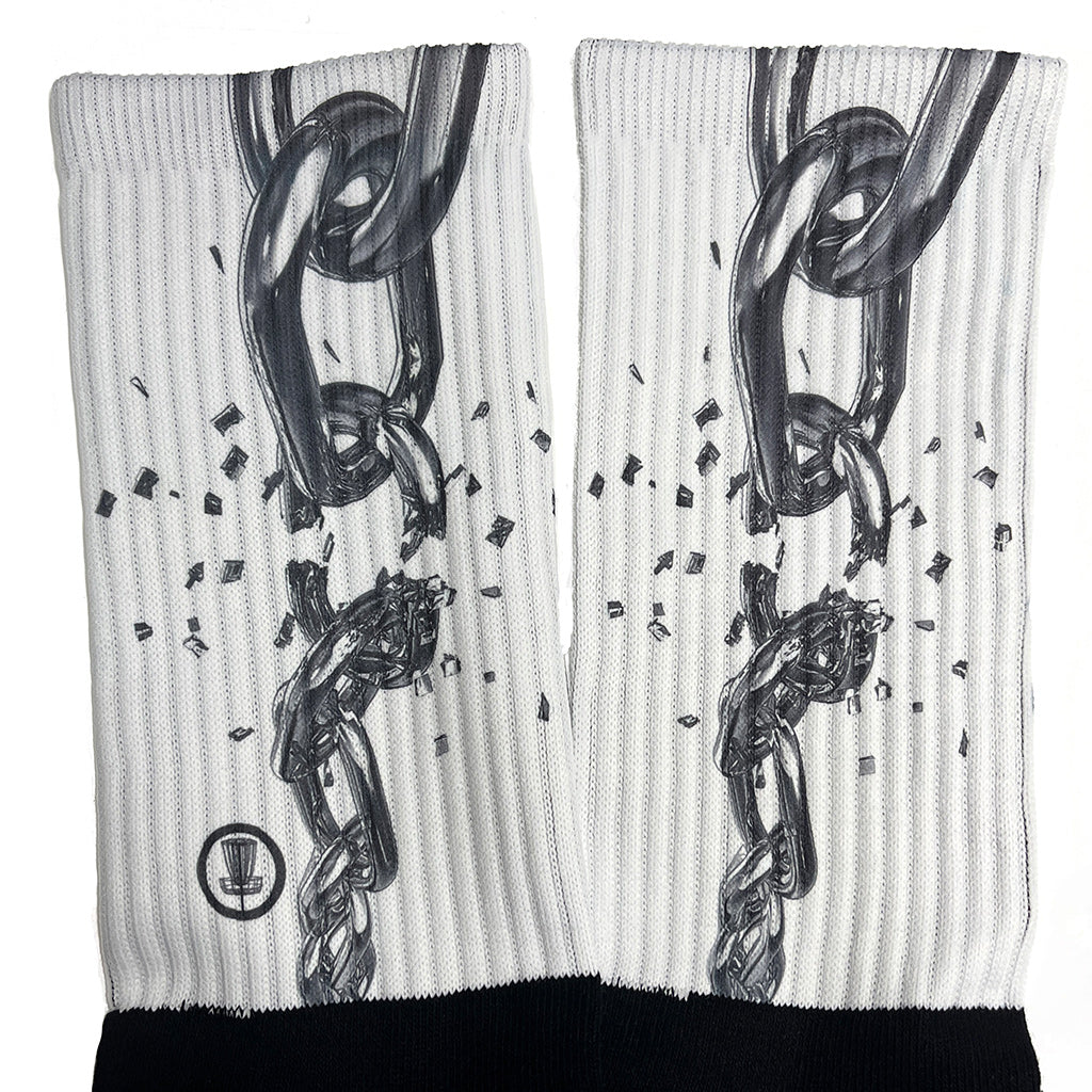 Tee Box Sox Disc Golf Apparel Medium Breaking Chains